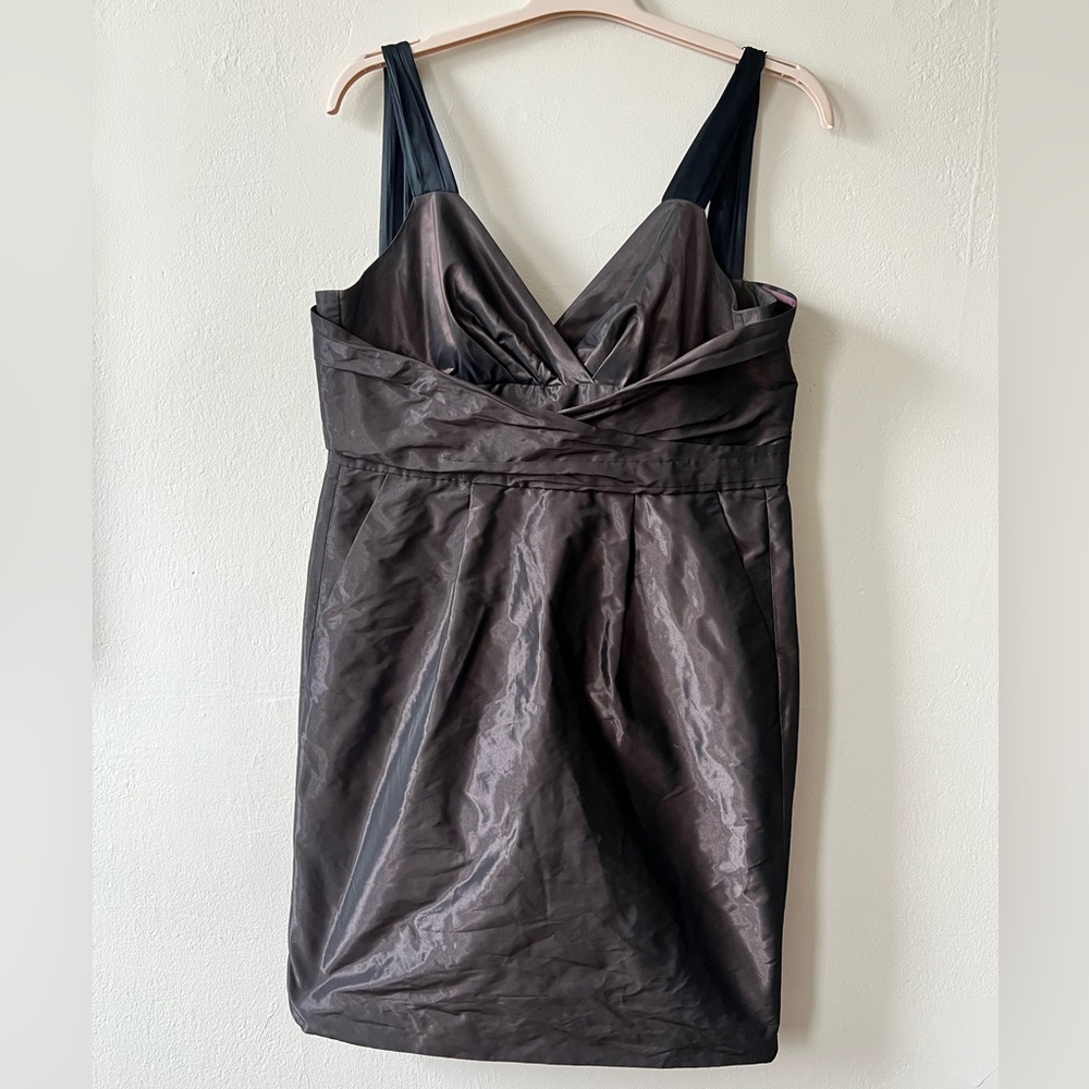 Banana Republic Gray Pleated Sheath Mini Dress | Size 12P